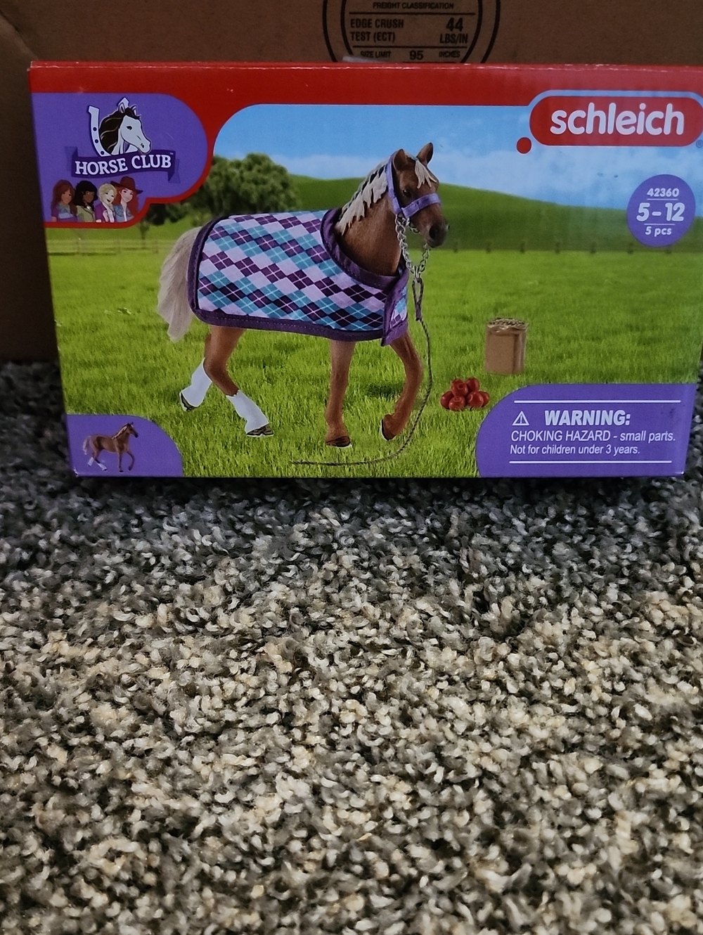 Schleich Horse Club Plaid Horse Blanket Playset - Purple/Turquoise